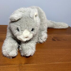 Vintage Geoffrey Toys R Us 1994 Grey Cat Plush